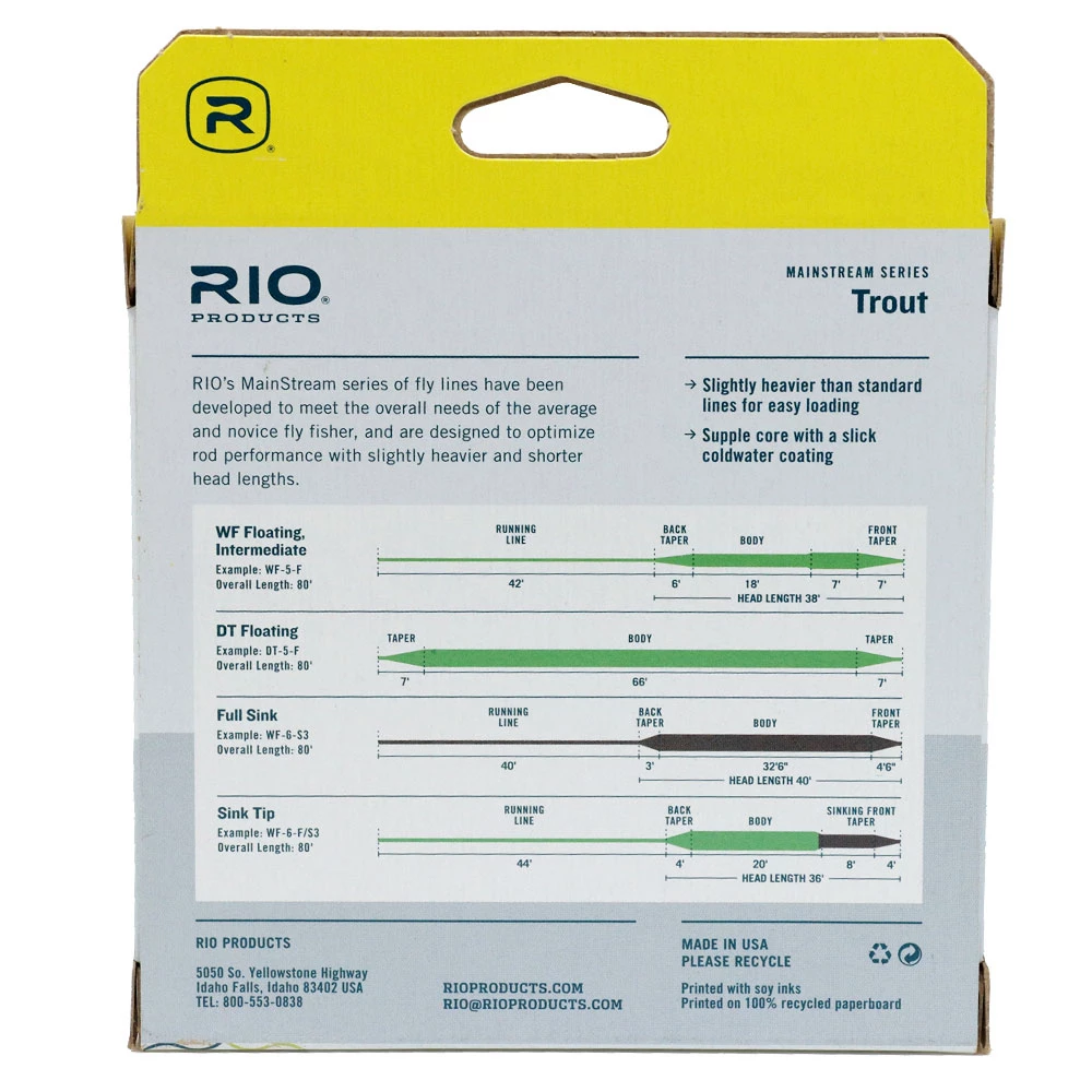 RIO Products RIO Mainstream Type 6 Full Sink Fly Line Black 1 RIO Products RIO Mainstream Type 6 Full Sink Fly Line Black