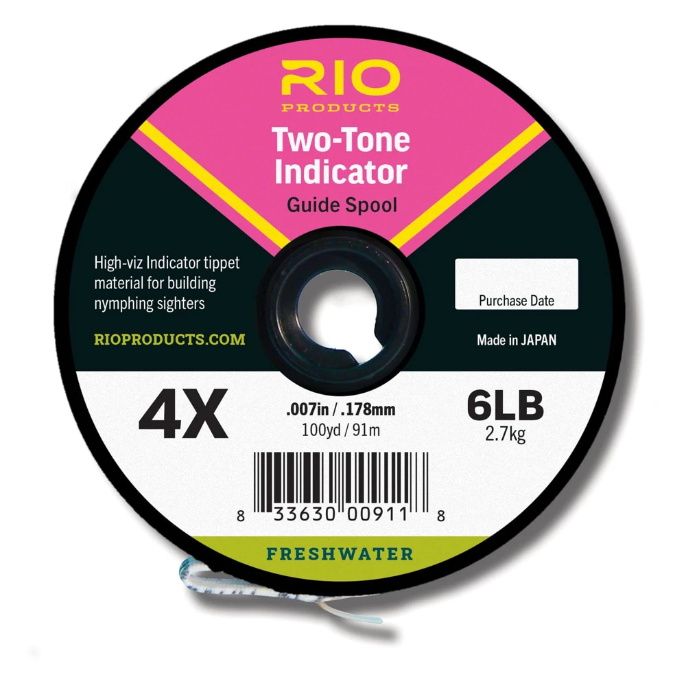 RIO Products RIO Two Tone Indicator Tippet Pink/Yellow 1 RIO Products RIO Two Tone Indicator Tippet Pink/Yellow