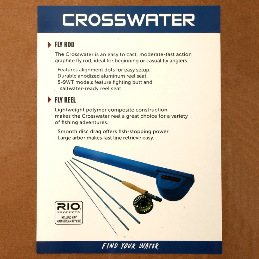 Redington 690-4 Crosswater Outfit Fly Fishing Combo 6WT 9ft 4pc 2 Redington 690-4 Crosswater Outfit Fly Fishing Combo 6WT 9ft 4pc - Image 2