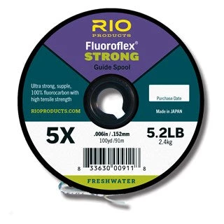 RIO Products RIO Fluoroflex Strong Tippet Material 100yd 5X 5.2lb 1 RIO Products RIO Fluoroflex Strong Tippet Material 100yd 5X 5.2lb